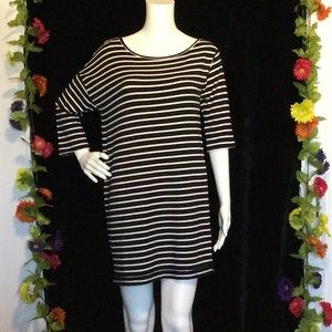 NWT Splendid Black/White Striped Shirt/Dress XS